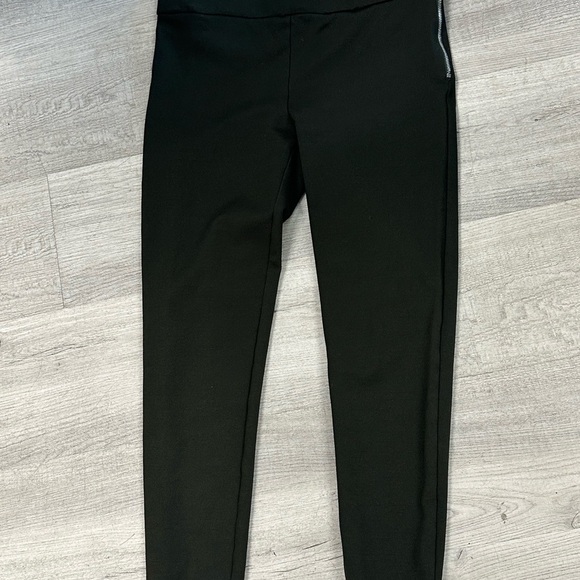 Ann Taylor Black Leggings with Side Zipper - Picture 2 of 9